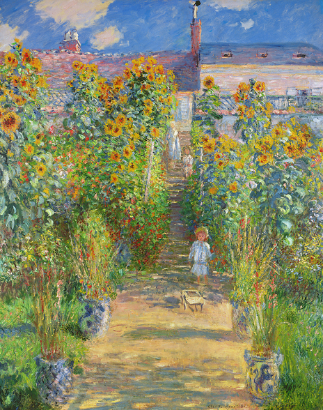 Claude Monet Artists Garden at Vetheuil Mural | Wallsauce US