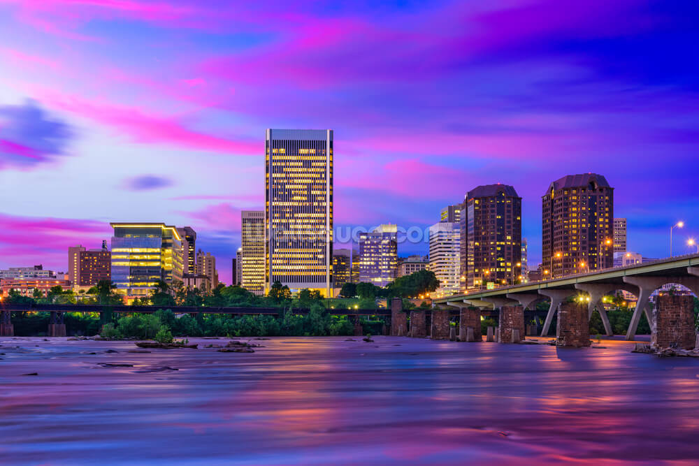 Richmond, Virginia Downtown Skyline | Wallsauce UK