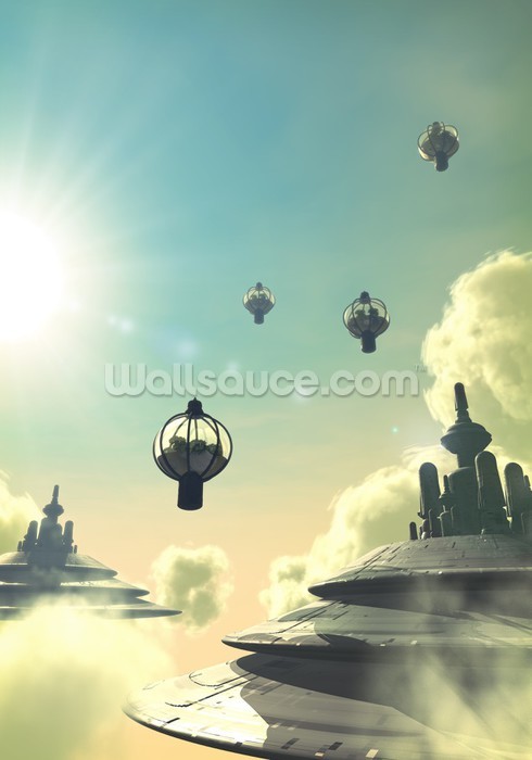 Cloud city Wallpaper Wall Mural | Wallsauce