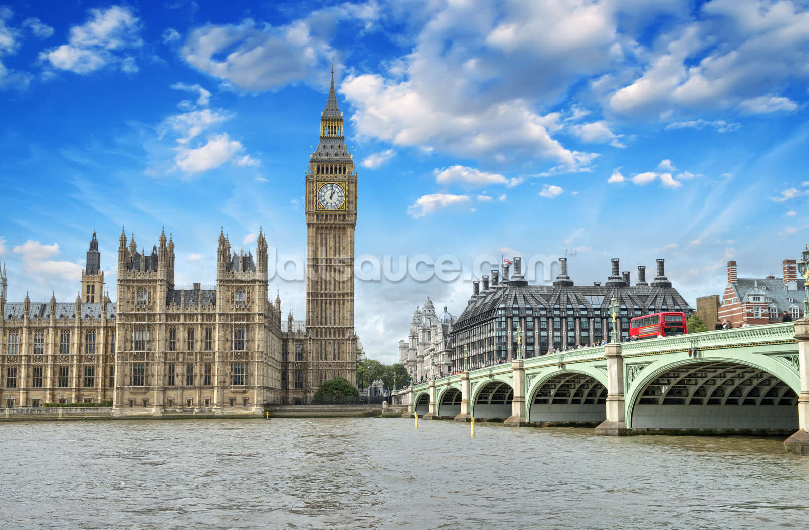 London Westminster Wallpaper Wall Mural | Wallsauce UK