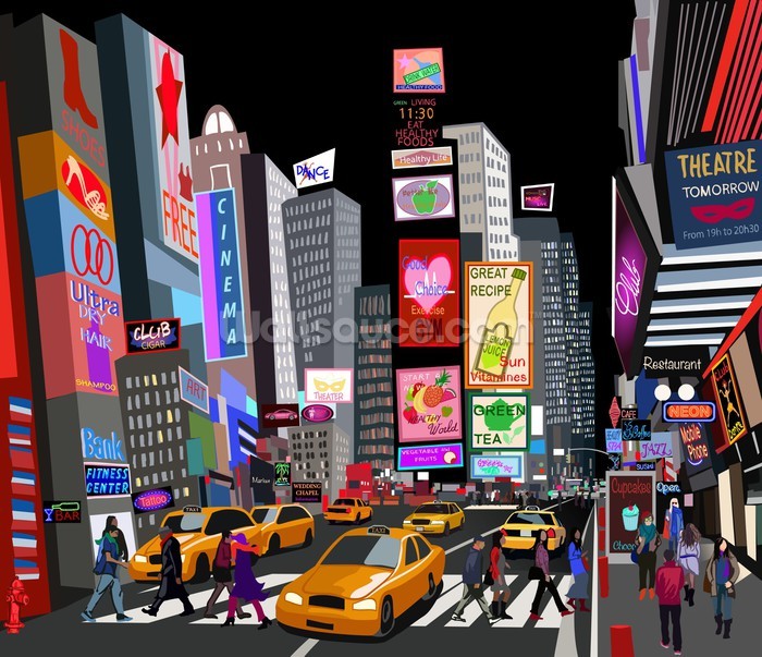 Abstract Ny Times Square