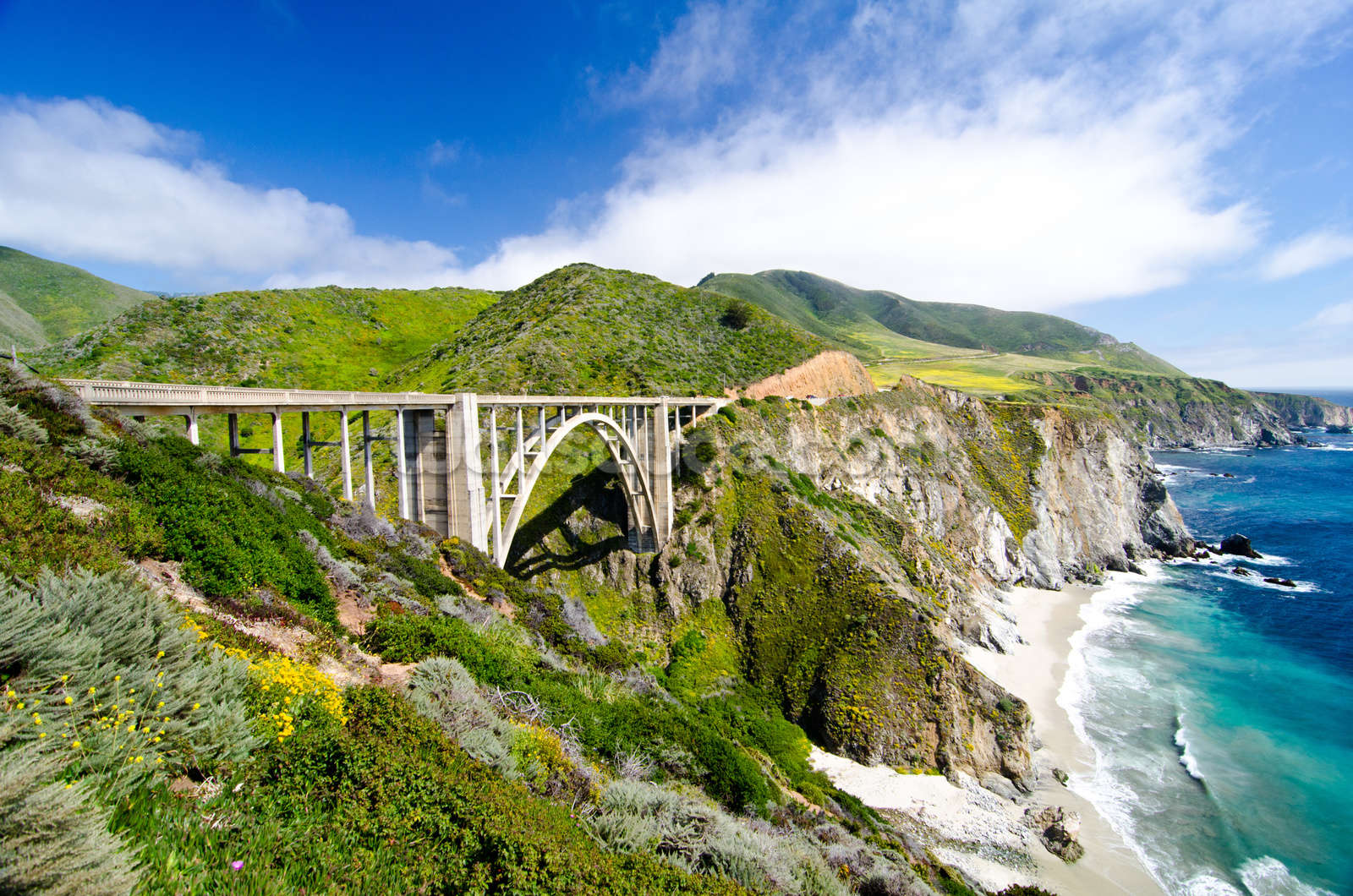 Highway One Bixby Bridge Wallpaper Mural | Wallsauce US