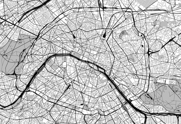 Map of Paris Mural | Wallsauce US