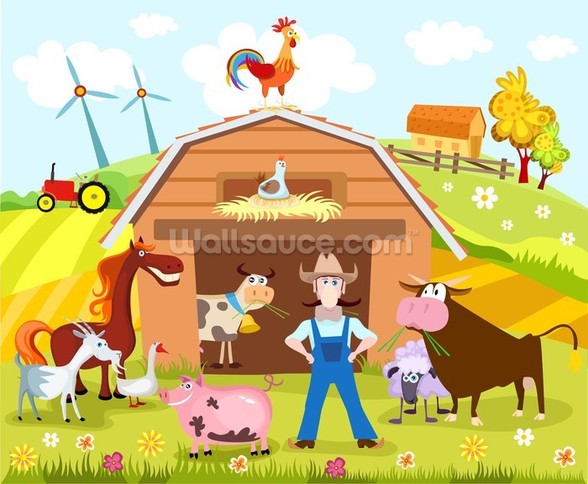 Farm Wall Mural | Wallsauce AU