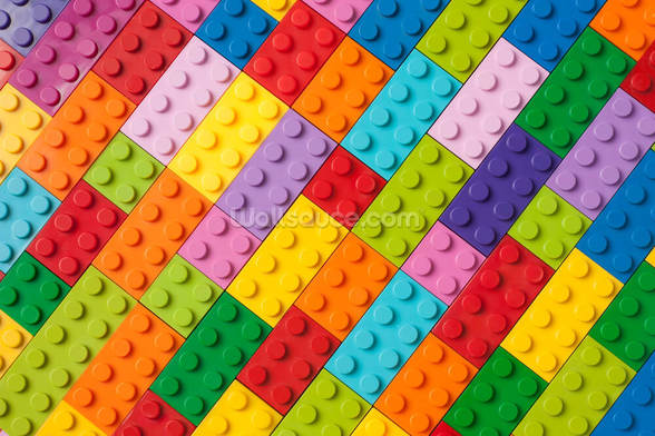 Toy Building Bricks Wallpaper | Wallsauce UK