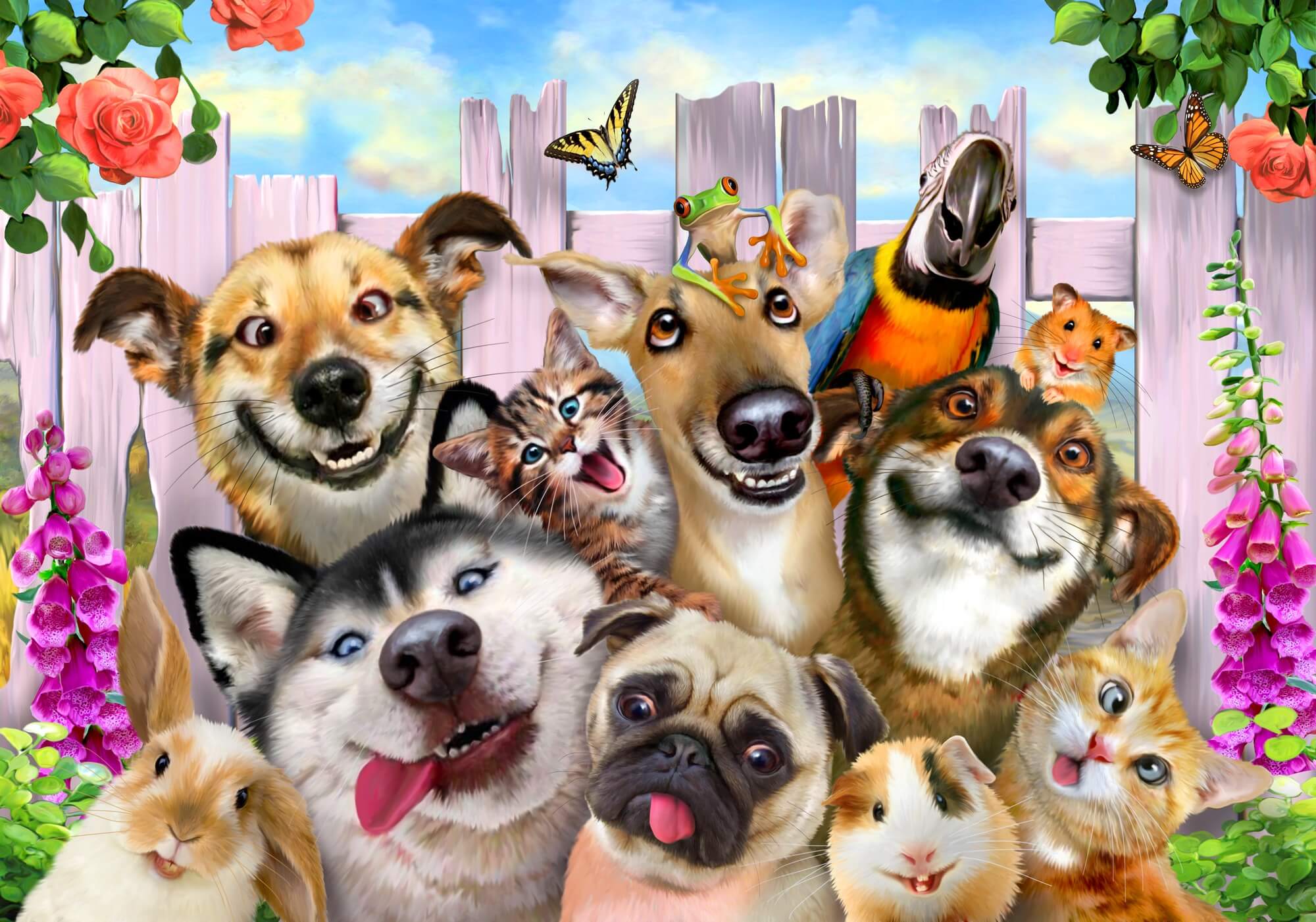 Pet Selfie Wall Mural & Pet Selfie Wallpaper | Wallsauce USA