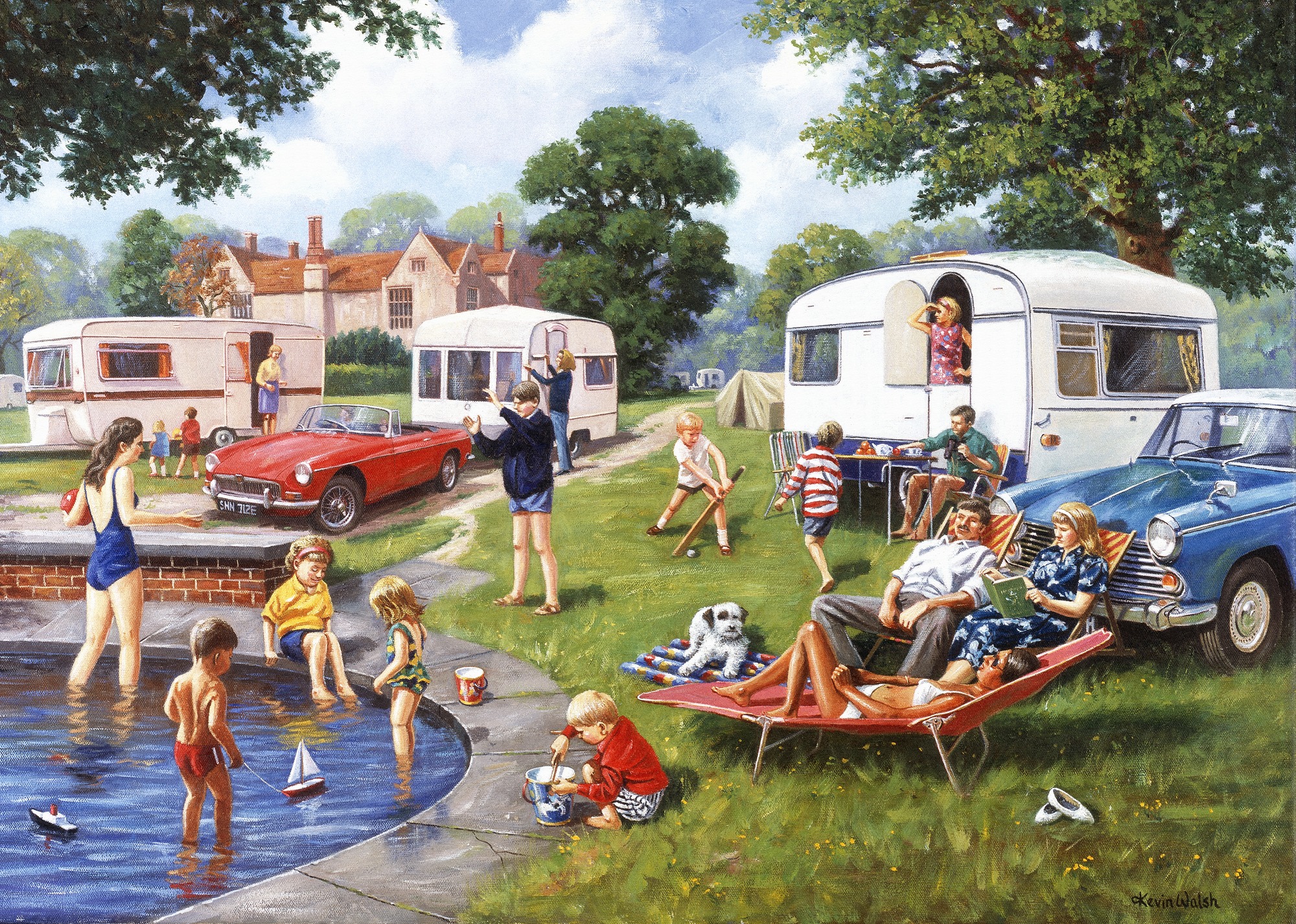 Caravan Holidays Wall Mural & Caravan Holidays Wallpaper | Wallsauce