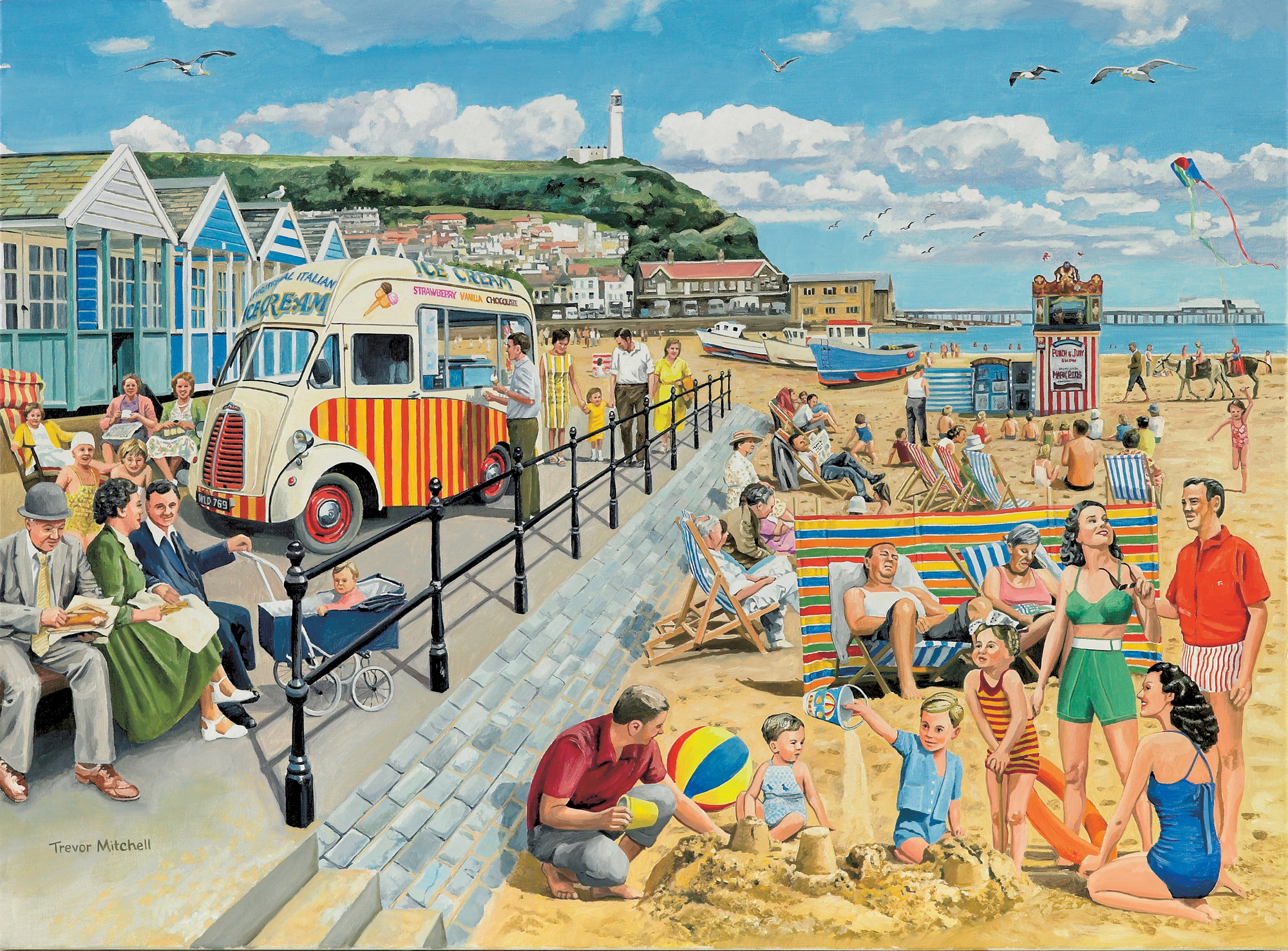 Seaside Nostalgia Wall Mural Wallsauce UK