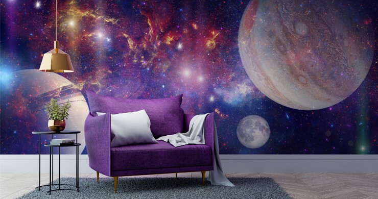 3D Galaxy Solar System Entire Room Wallpaper Wall Murals Art Prints ID   IDecoRoom