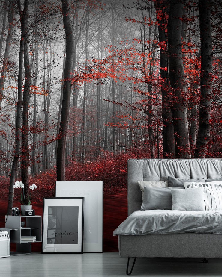 Black and Red Wallpaper for all Rooms | Wallsauce EU