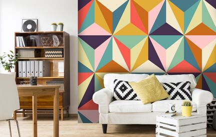 Geometric Wallpaper & Wall Murals | Wallsauce UK