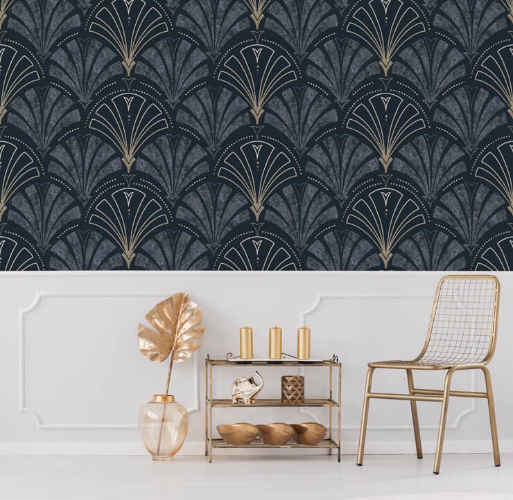 Stunning Navy and Gold Wallpapers For Every Style Wallsauce US