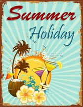 Summer Holiday Wallpaper Wall Mural | Wallsauce USA