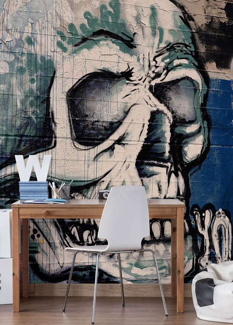 Recent Customized Wallpapers Highend Character Skull Art Background Wall  Painting Abstract Horror Skull 3D Wallpaper murals   AliExpress Mobile