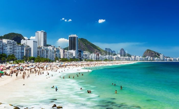 Copacabana Beach Wallpaper Mural | Wallsauce UK